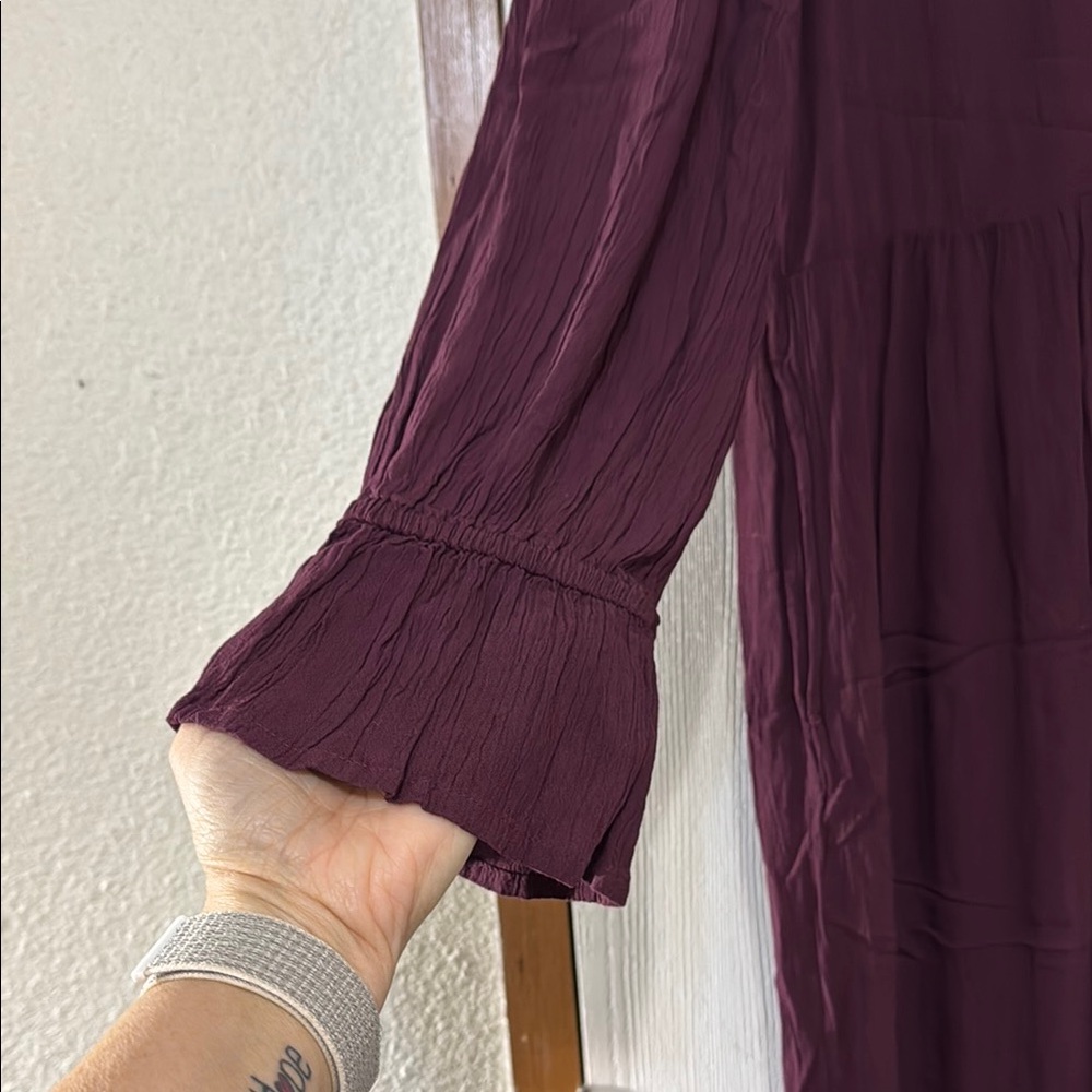 Knox Rose Burgundy Long Sleeve Dress - Picture 2 of 5